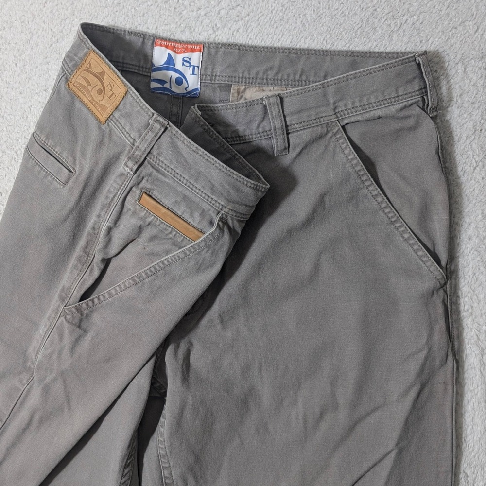 Southern Tide Pants Mens 35/32 Grey RT-7's Stretch‎ Chino 5 pock